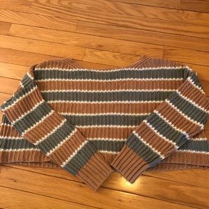 American Eagle striped cropped sweater